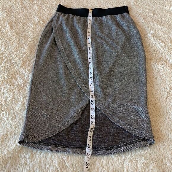 Double Zero (brand) Silver and black pencil skirt size M - Picture 11 of 11
